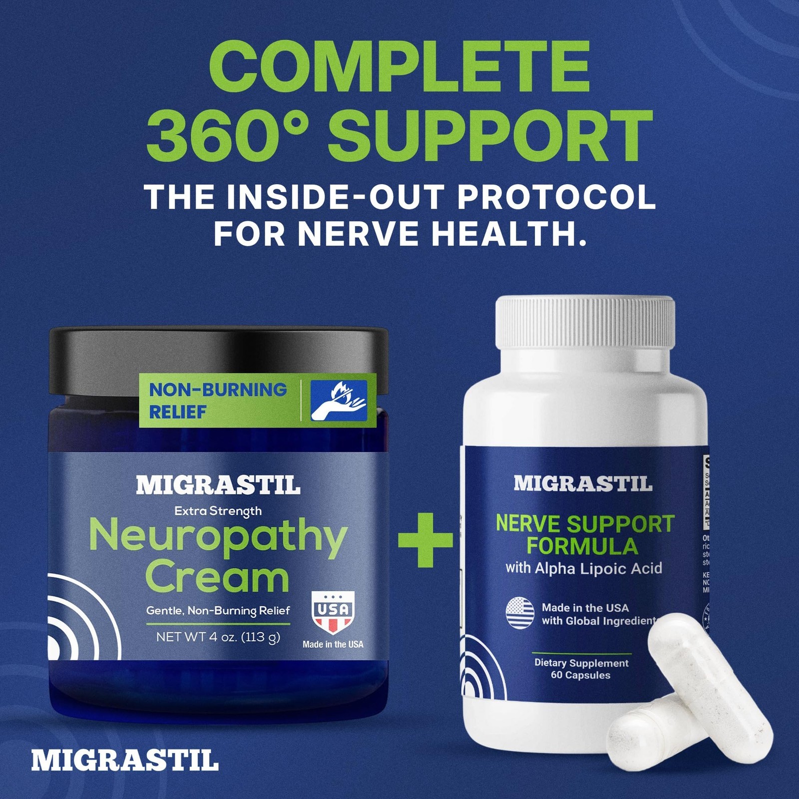 Migrastil Neuropathy Cream Extra Strength Gentle, Non-Burning Relief