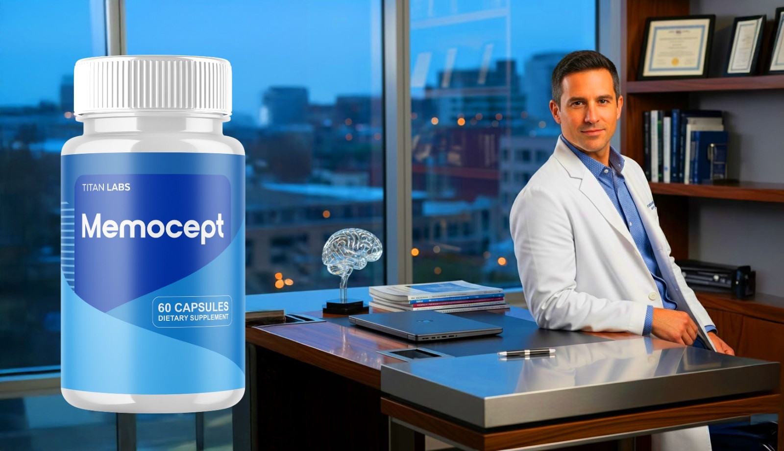 (1 Pack) Memocept Nootropic Natural Formula Brain Supplement Memo Cept 60 Caps
