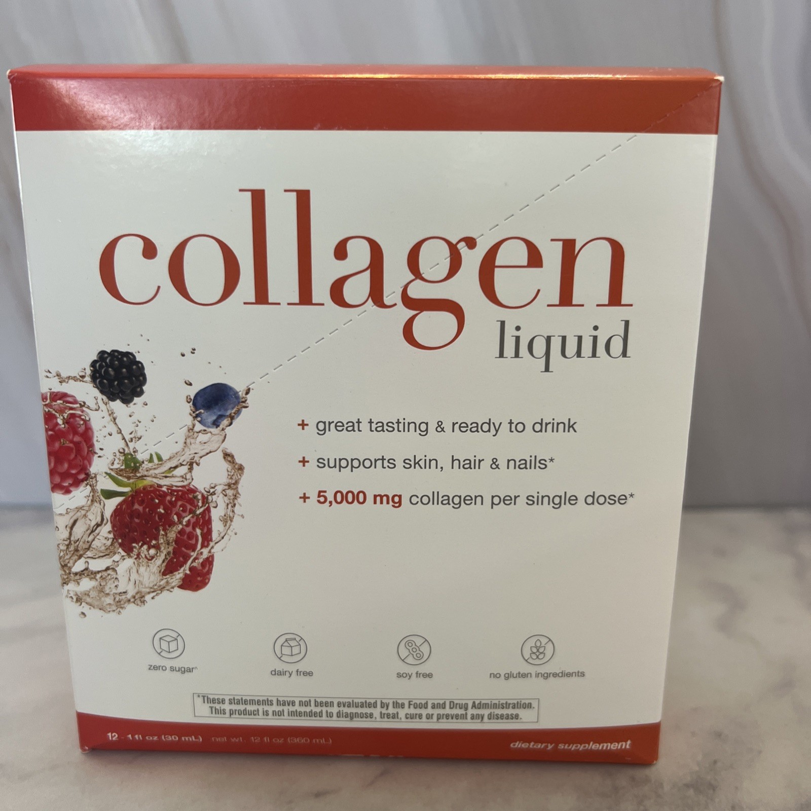 Youtheory Collagen Liquid Dietary Supplement Net Wt 12 fl. oz. / 360 mL – New