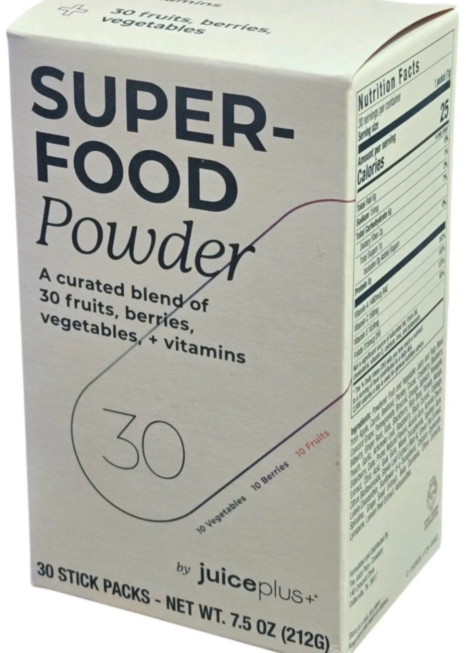 Juice Plus+ Superfood Powder 30 Stick Packs 7.5 Oz EXP. 07/2026