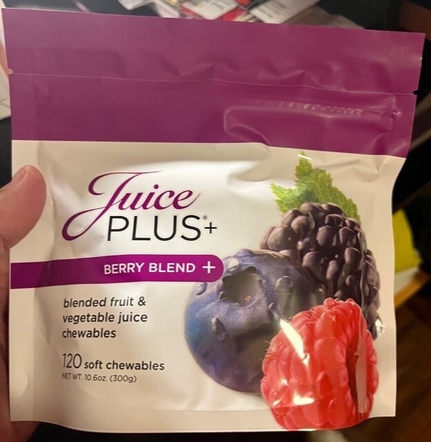 Juice Plus+ BERRY BLEND + – Blended Fruit & Veg Juice Chewables (120) – 09/2026!