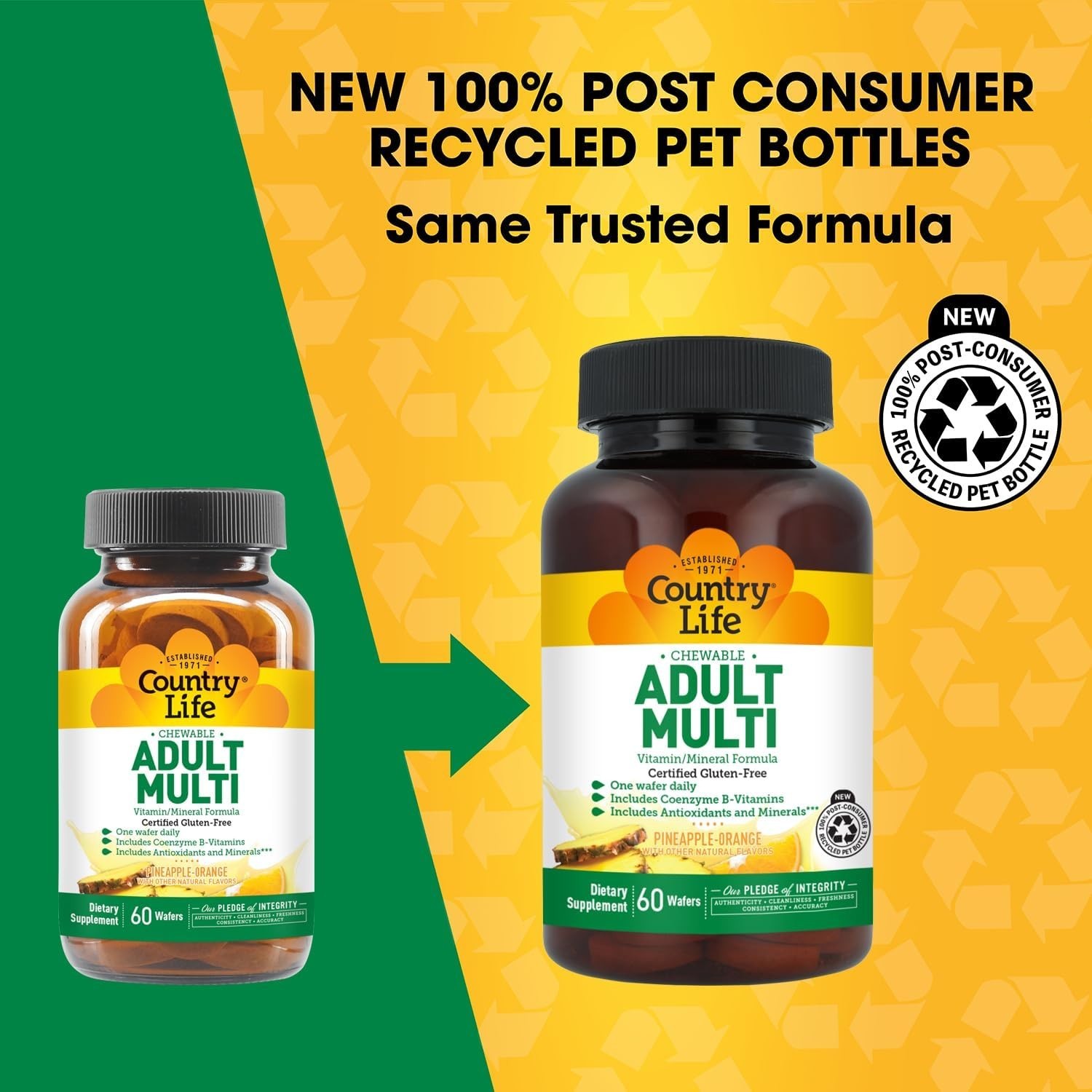 Nutritious 60 Count Chewable Multivitamins – Pineapple-Orange Flavor for Adults