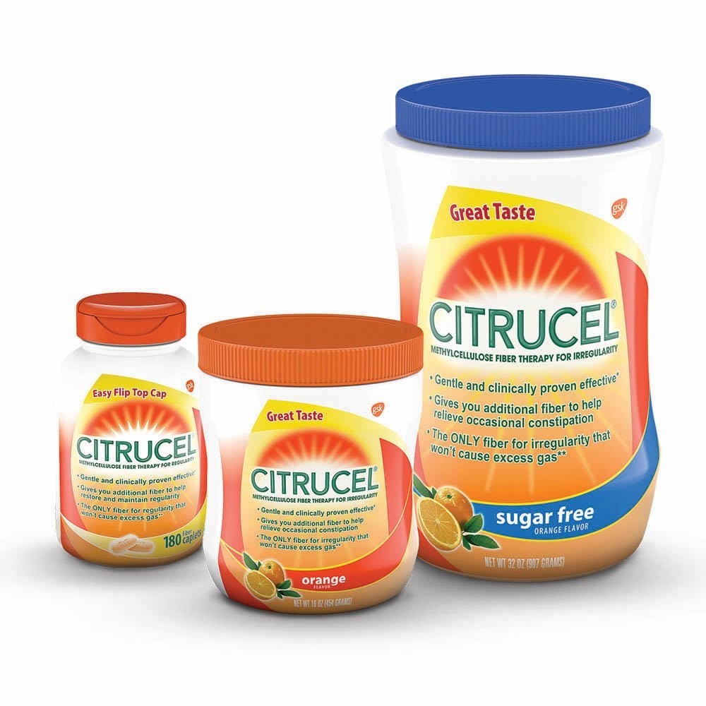 Sugar Free Fiber Powder for Constipation Relief, Methylcellulose, Orange Flavor