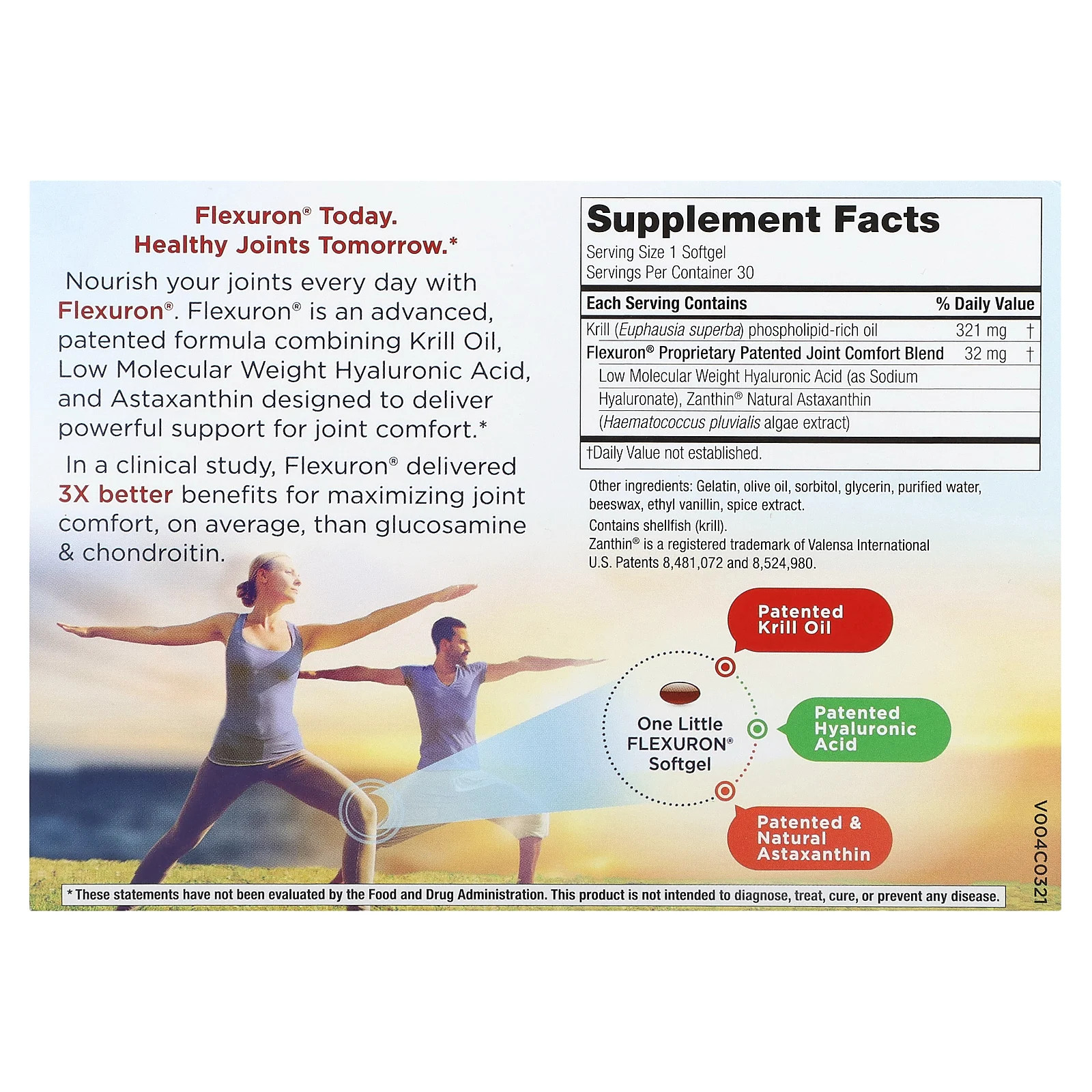 Flexuron, Daily Joint Care, 30 Softgels