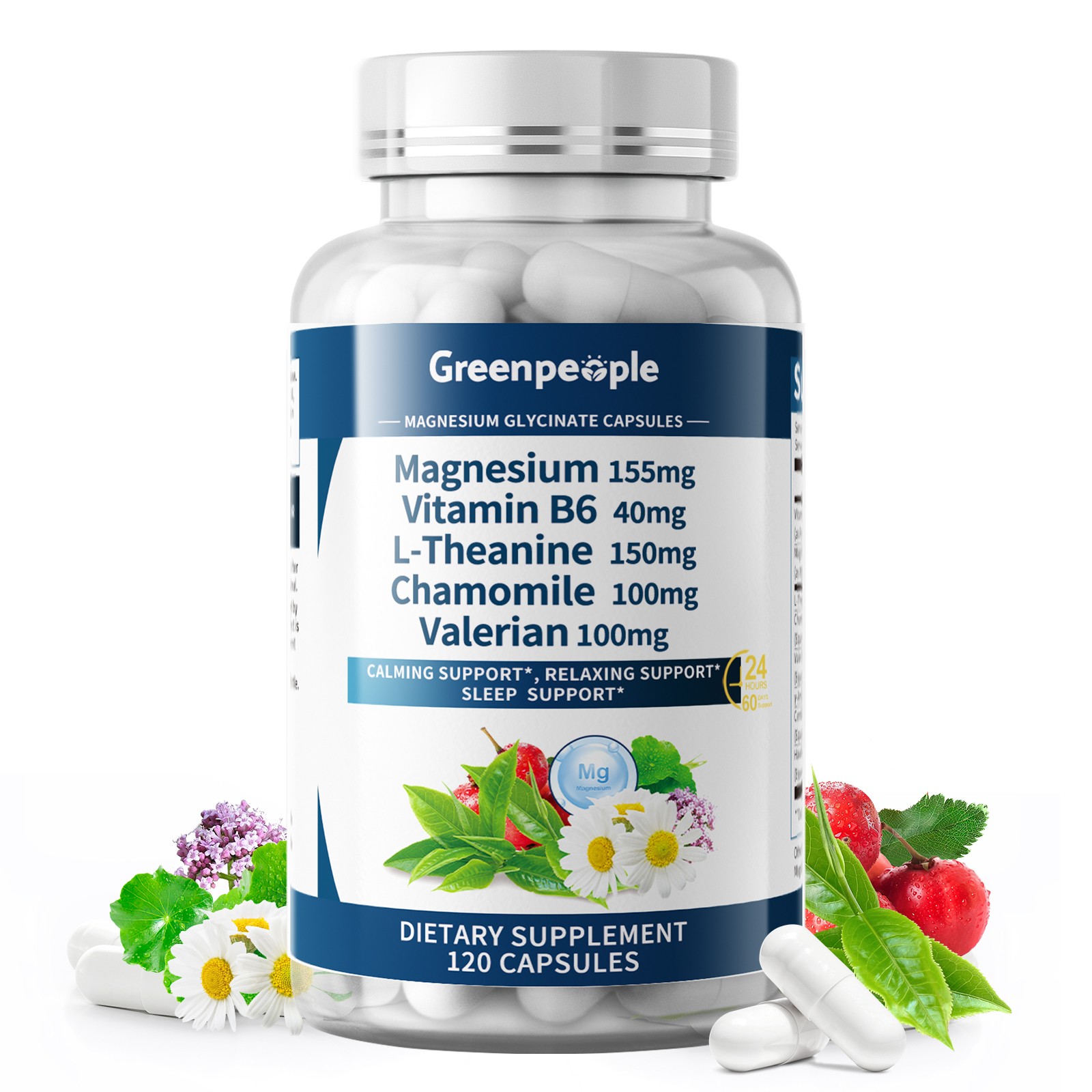 Magnesium Glycinate 850mg 120 -480 Capsules For Sleep,Stress Relief Support Bone