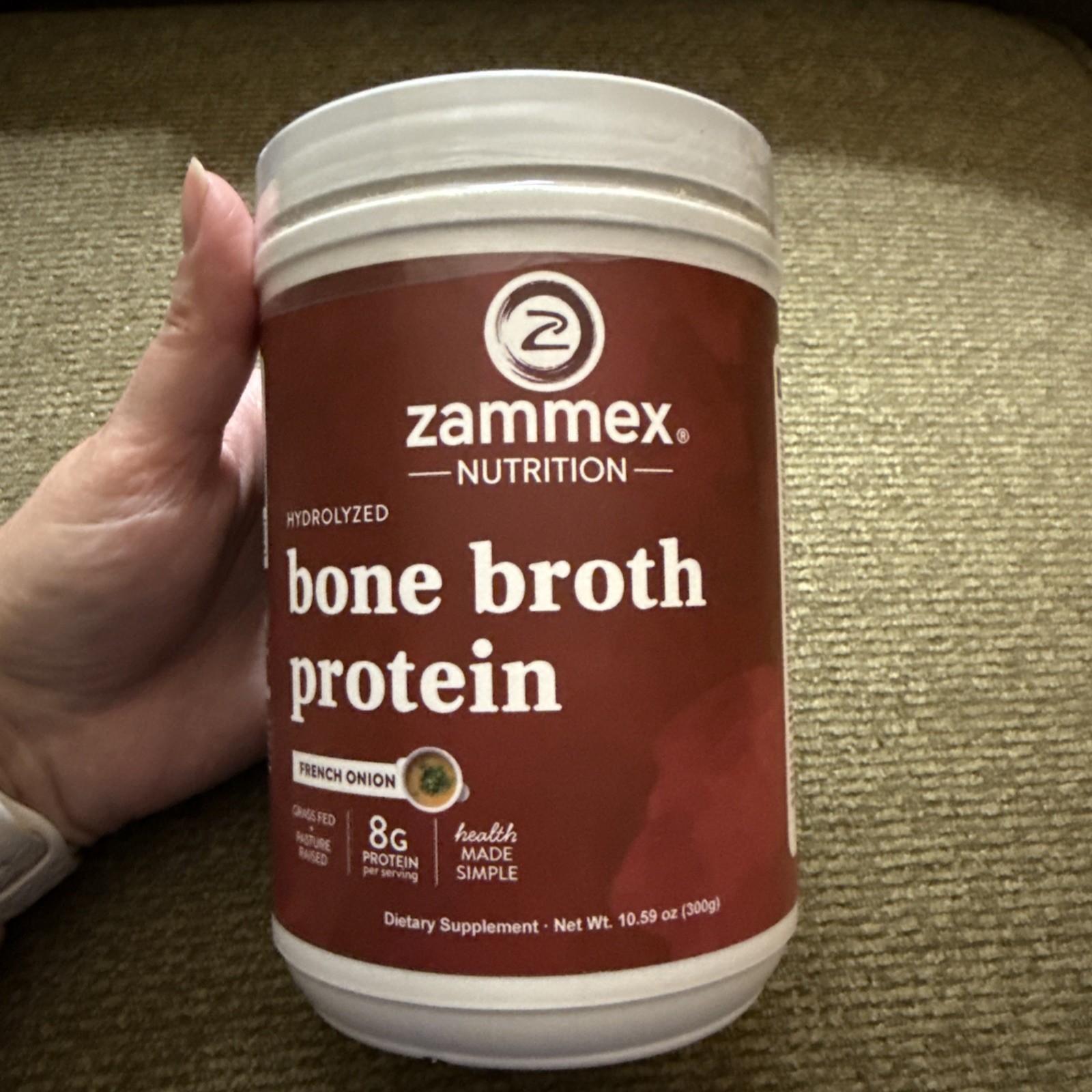 Zammex Nutrition Bone Broth Protein 10.59 oz PLEASE READ NOTE SEALED 12/2028