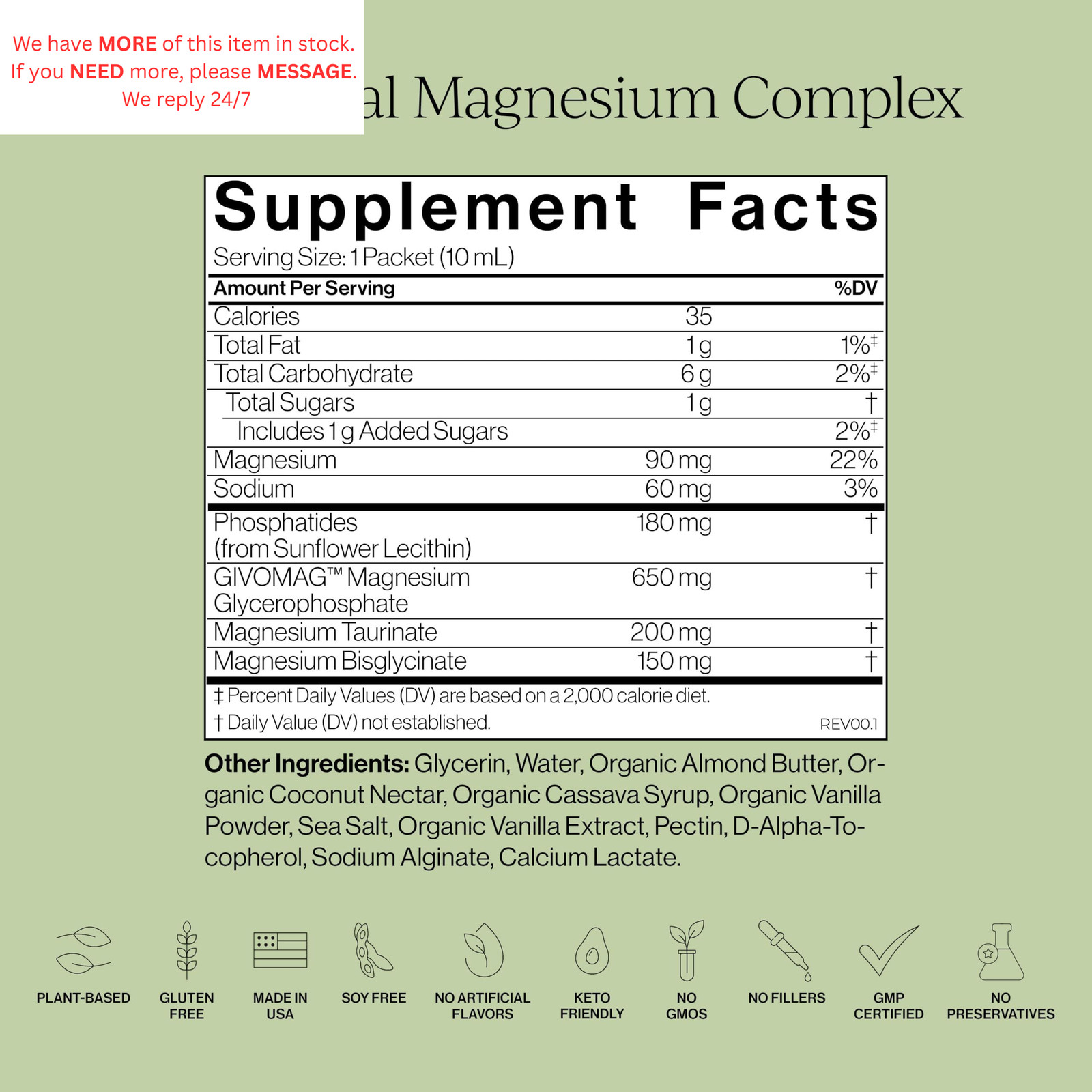 Liposomal Magnesium Complex – Promotes 1 Count (Pack of 28)