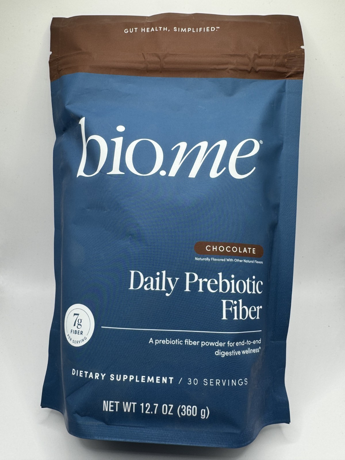 Bio.Me Daily Prebiotic Fiber Dietary Supplement Chocolate 30 Servings 12.7oz New