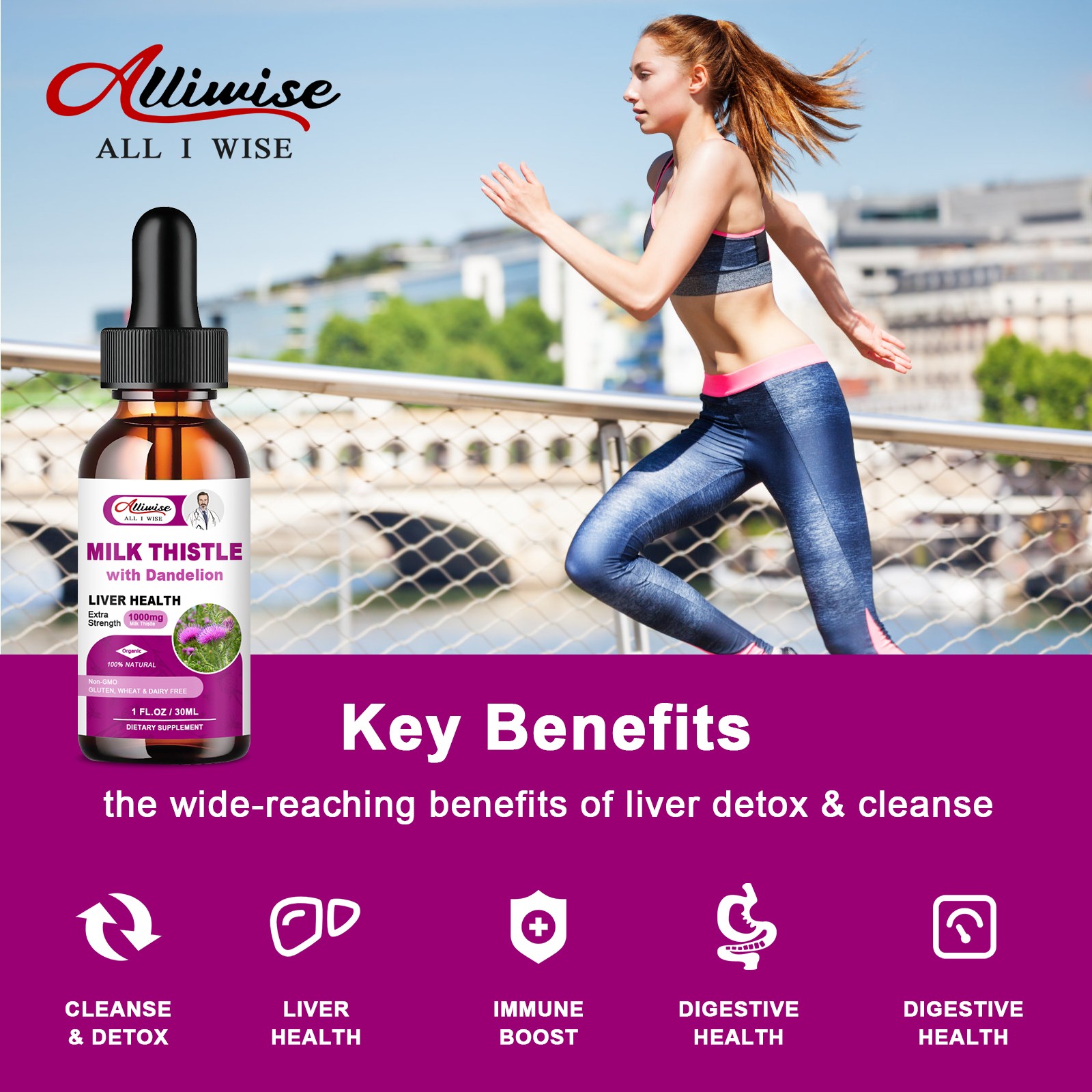Liver Detox and Cleanse Liquid Drop Extra Strength Milk Thistle Seed Extract