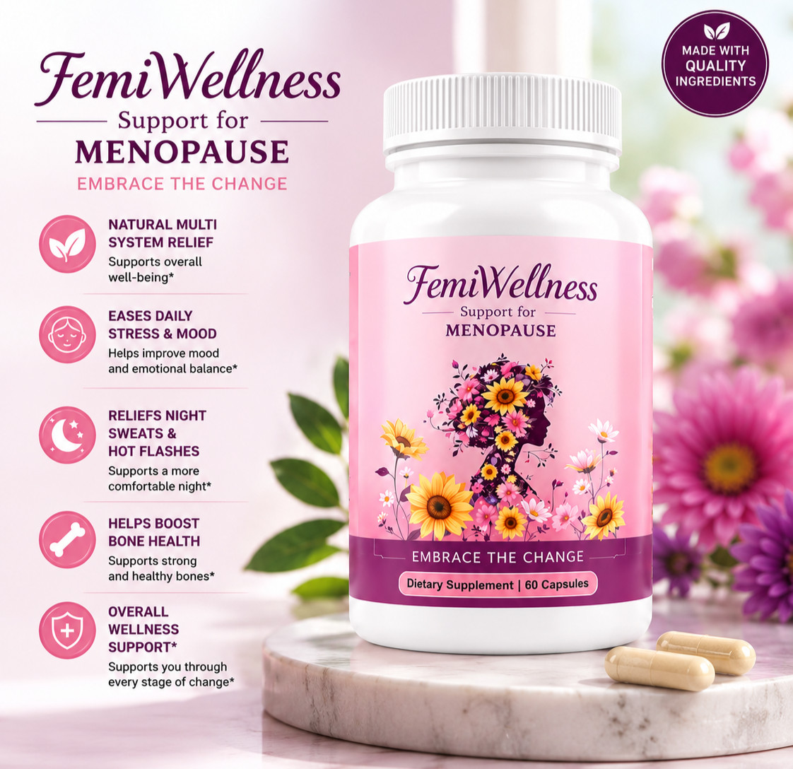 Femi Wellness Menopause Support Supplement 60 Capsules Women’s Herbal Formula
