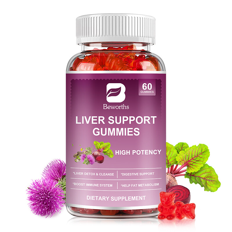 2Packs Liver Support Gummies, Immune, Cleanse, Detox & Repair with Milk Thistle