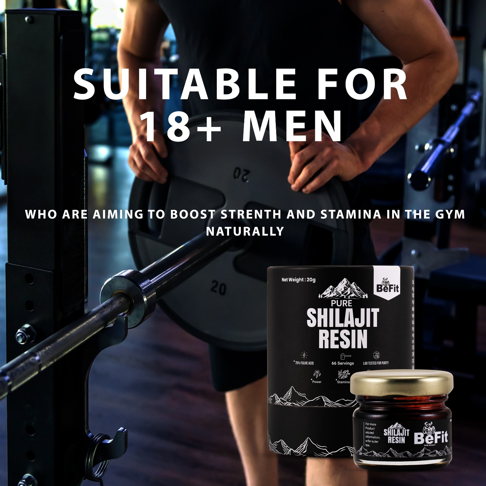Befit Himalayan Shilajit Soft Resin 20g | Organic 100% Pure | Fulvic Acid