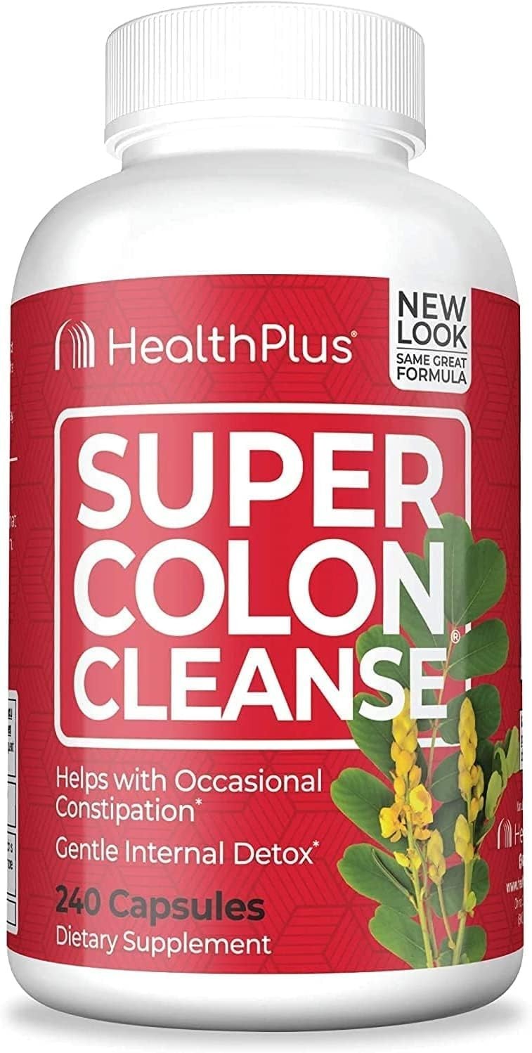 Health Plus Super Colon Cleanse 240 Capsules Each (Pack of 3)