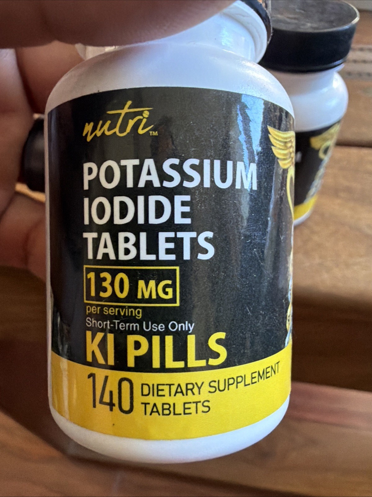 2 Pack Nutri Potassium +Iodide Tabs 130 Mg 140 Tablets Each Exp 1/2035