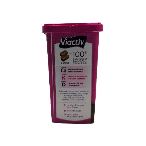 Viactiv Calcium+ Bone Health Milk Chocolate Soft Chews 100 Ct. Exp: 05/2026