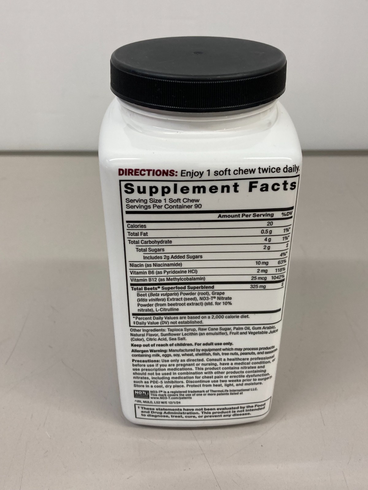Force Factor Total Beets Soft Chews 90 Ct Acai Berry Heart Energy – 818594019748