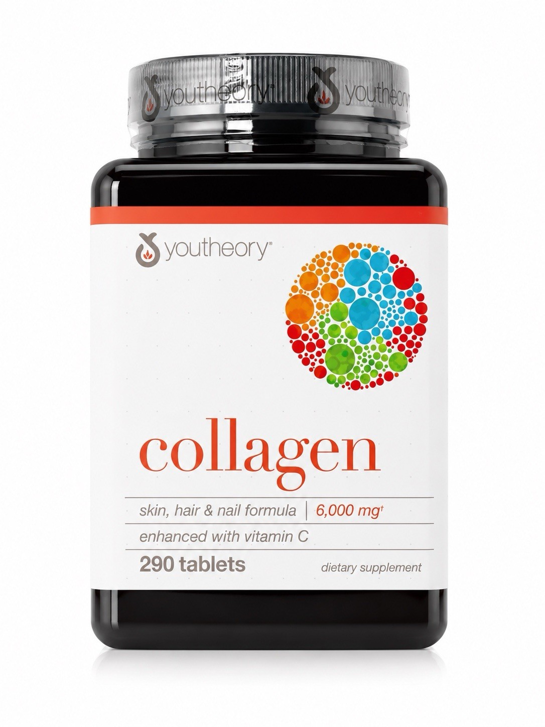Youtheory Collagen 290 Tablets 6000mg with Vitamin C