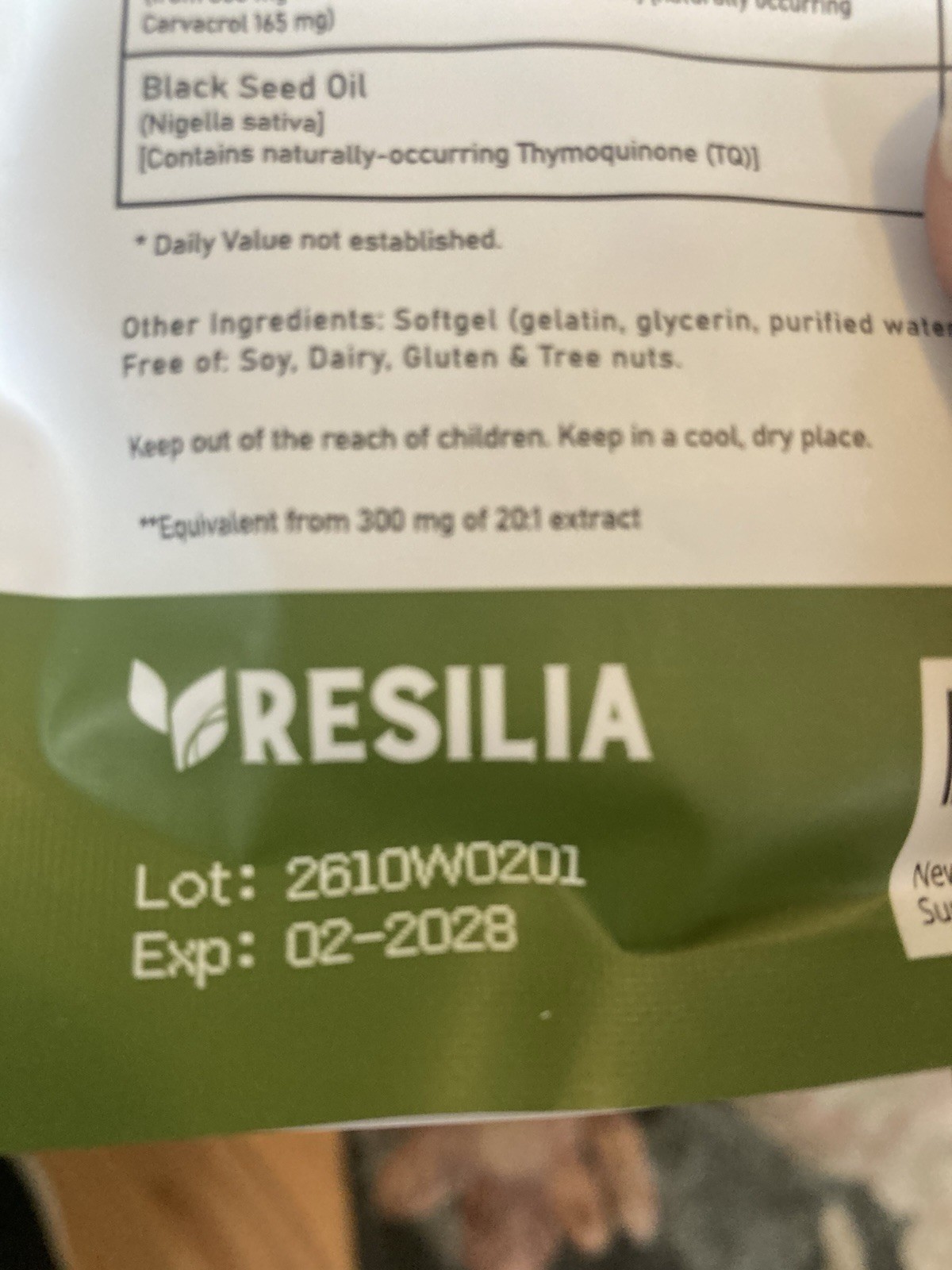 Resilia Organic Oregano Oil Softgels with Black Seed Oil 6000mg – Capsules 60ct