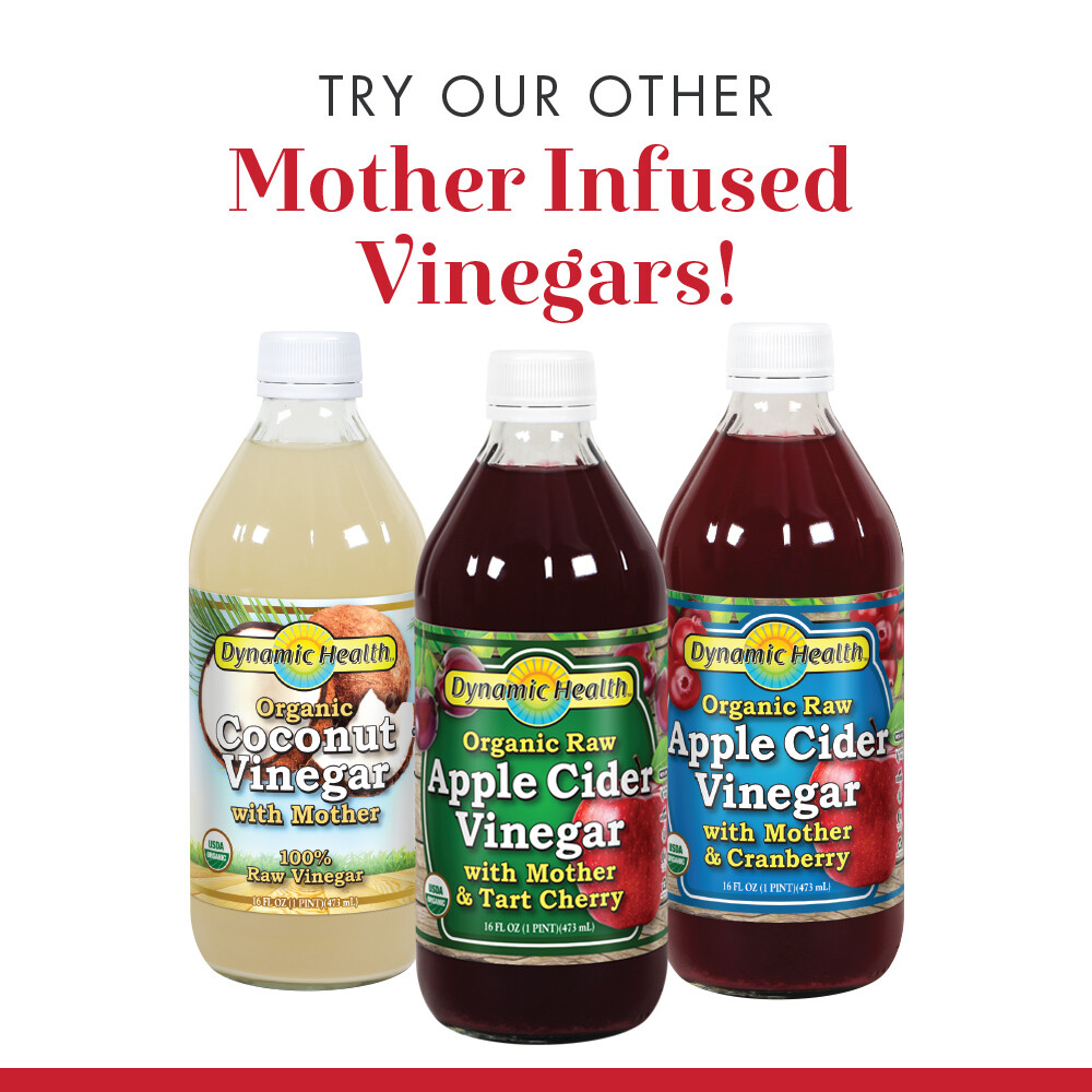 Dynamic Health Certified Organic Raw Apple Cider Vinegar with Mother | 16 Fl oz