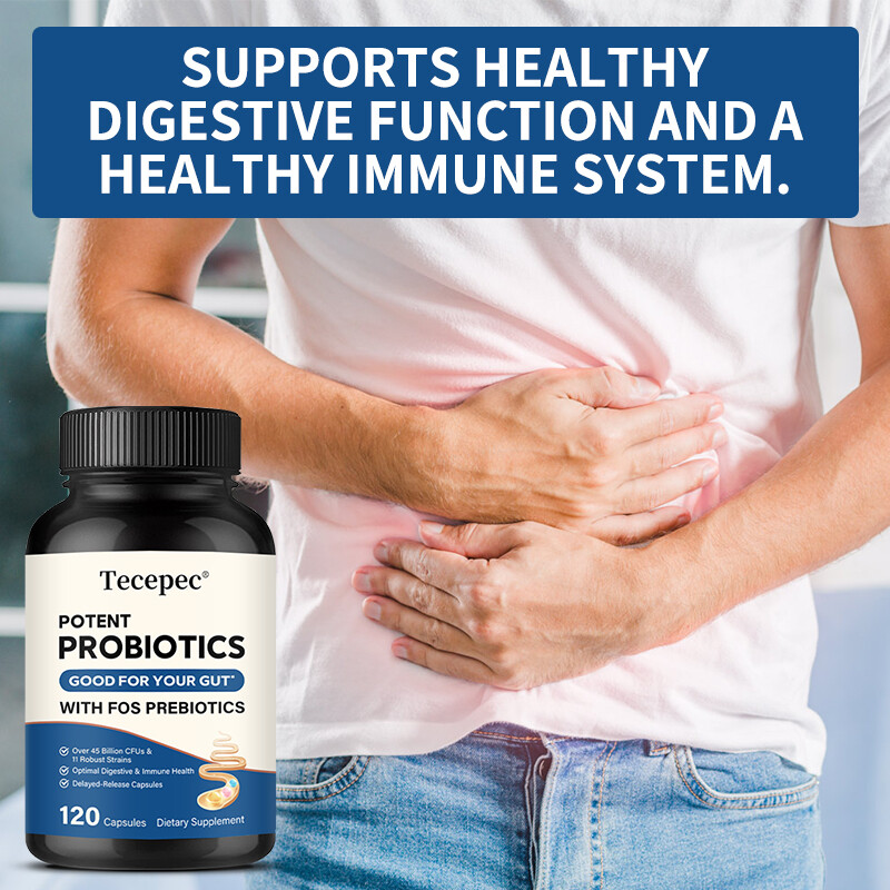 Probiotic w/Prebiotic FOS – Promoting Digestive Support w/ 45 Billion CFU