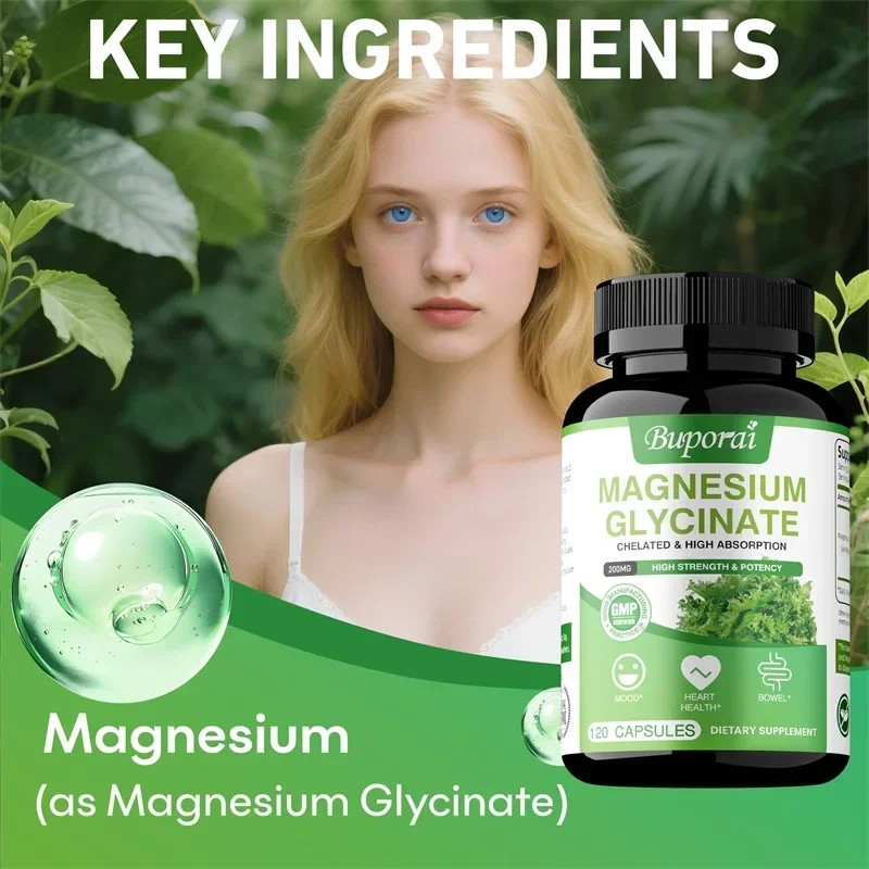 Magnesium Glycinate 120pcs – Stress Relief, Sleep, Muscle and Metabolism Support