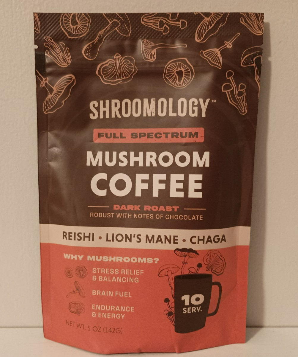 Shroomology™ Full Spectrum Mushroom Coffee Dark Roast 5 Oz Non GMO, Vegan & GF