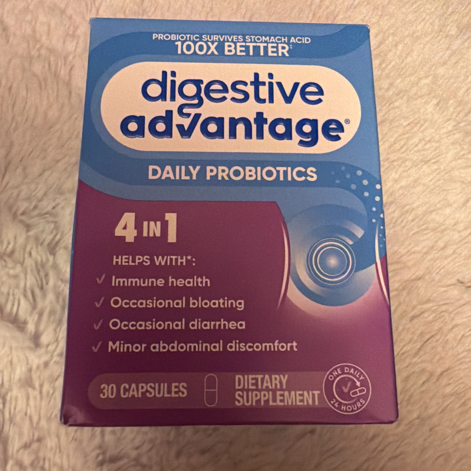 Digestive Advantage Daily Probiotics 30 Count Immune and Digestive Exp 05/2027