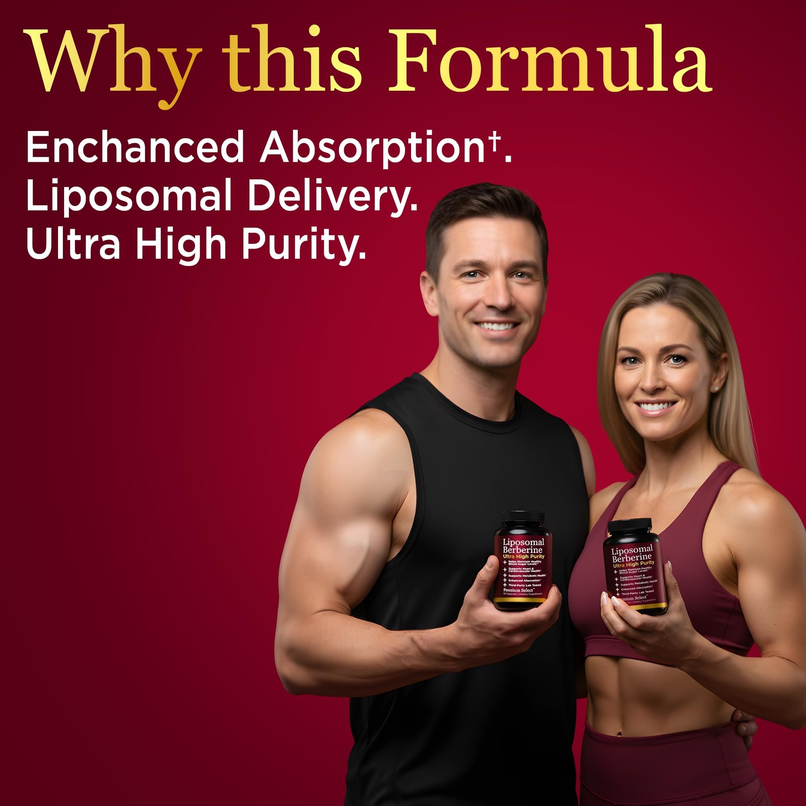 Premium Select Nutrition Liposomal Berberine HCL 60 Count (Pack of 1)