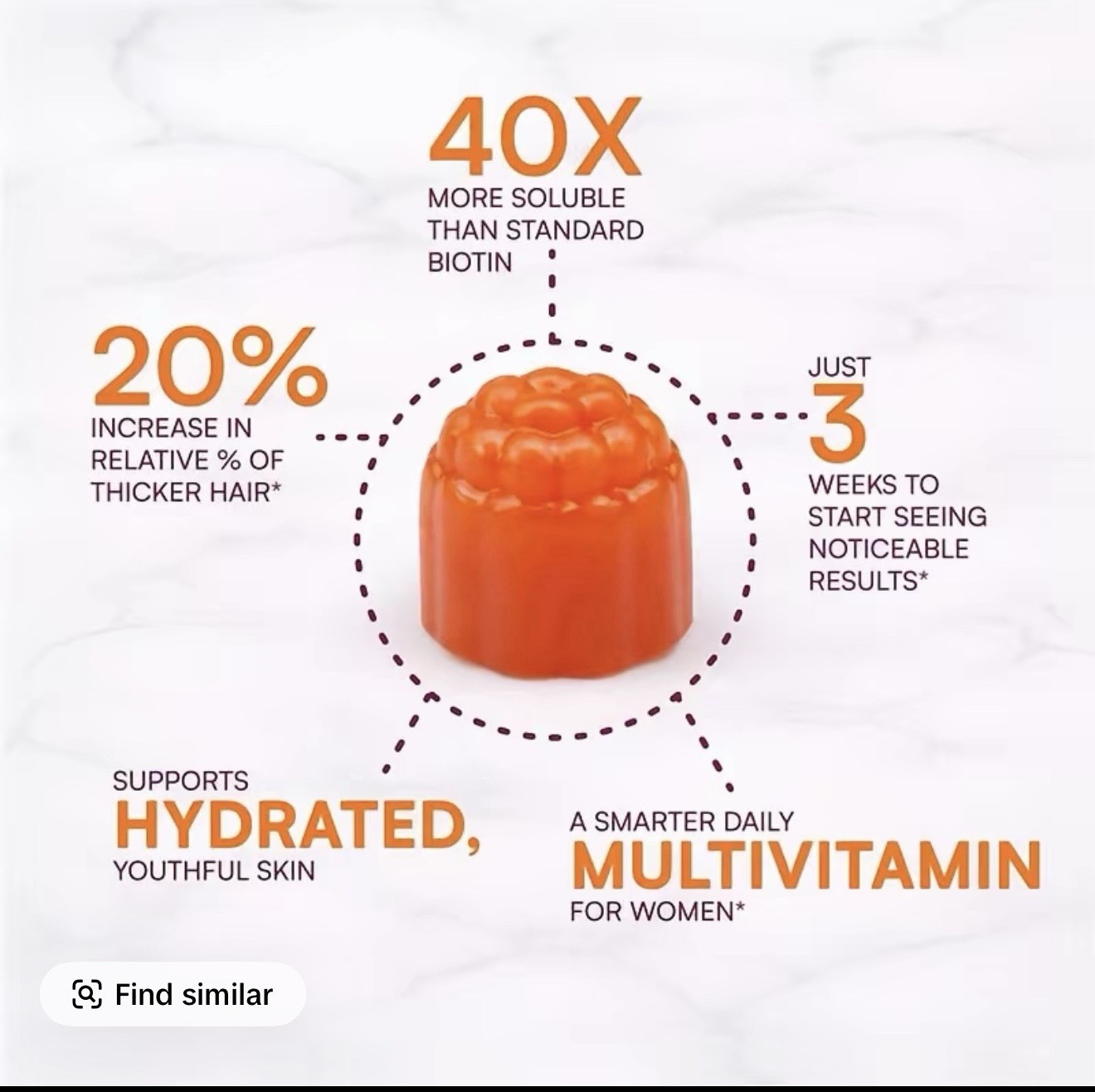 myBiotin Multivitamin Gummies 60ct Tropical Splash Hair Skin Nails