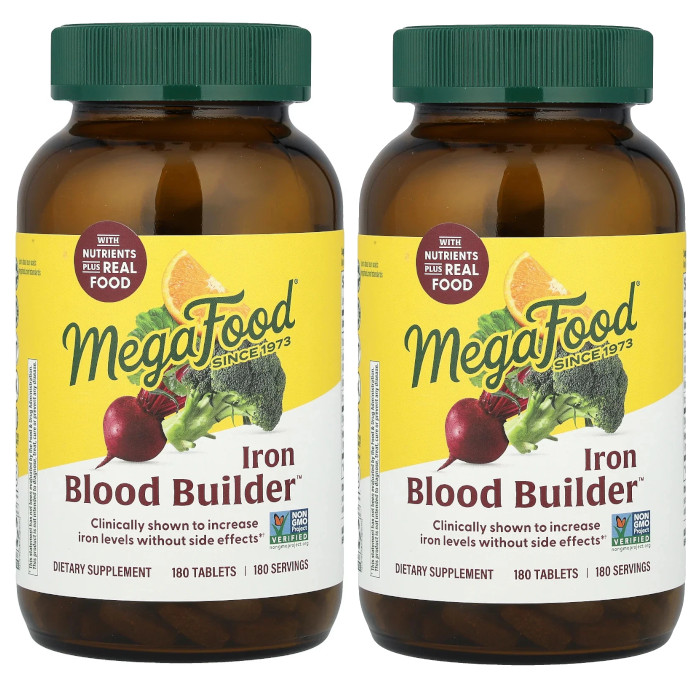 MegaFood Blood Builder 180 Tabs Each (Pack of 2)