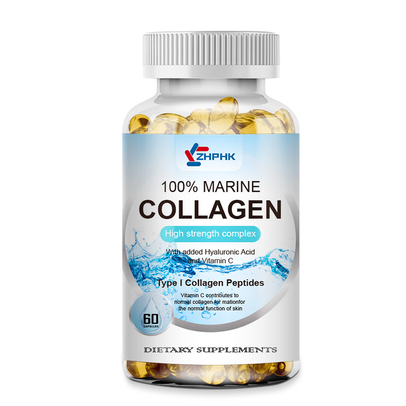 Marine Collagen Capsules,Hydrolysed Type I Collagen Peptides For Skin Hair Nails
