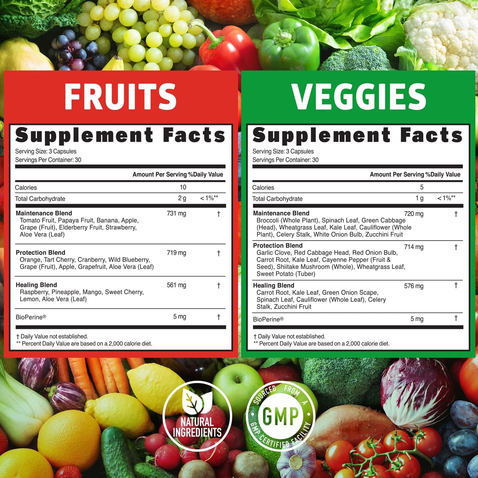 4-Pack N1N Premium Super Fruits & Veggies Supplement 360 Caps Whole Food & Na…