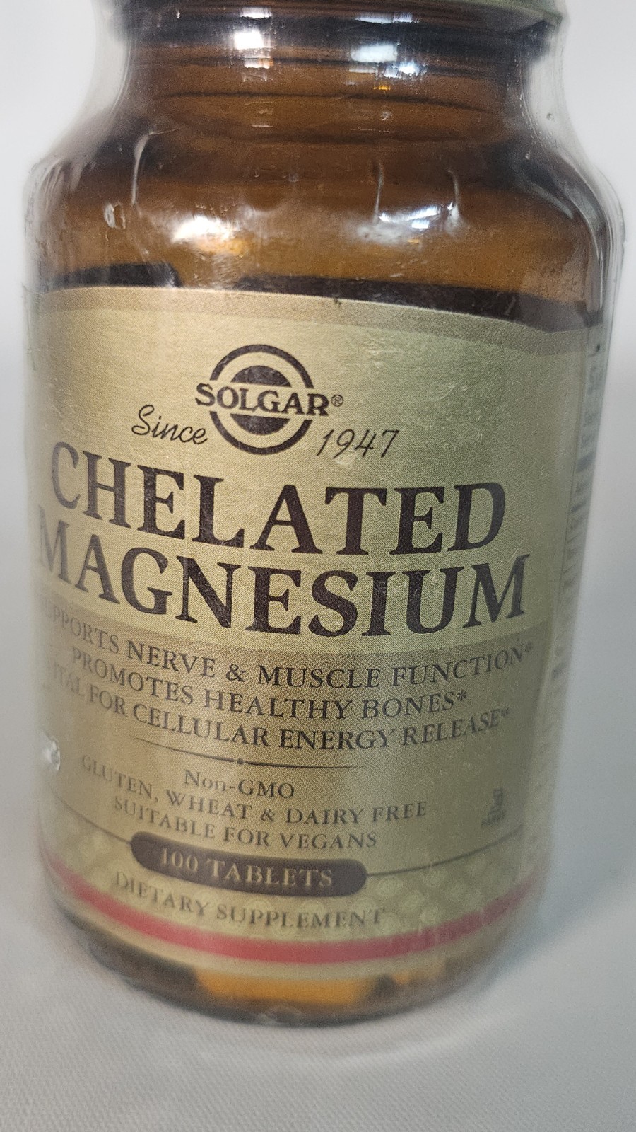 Solgar Chelated Magnesium, 100 Tablets Exp: 03/2028
