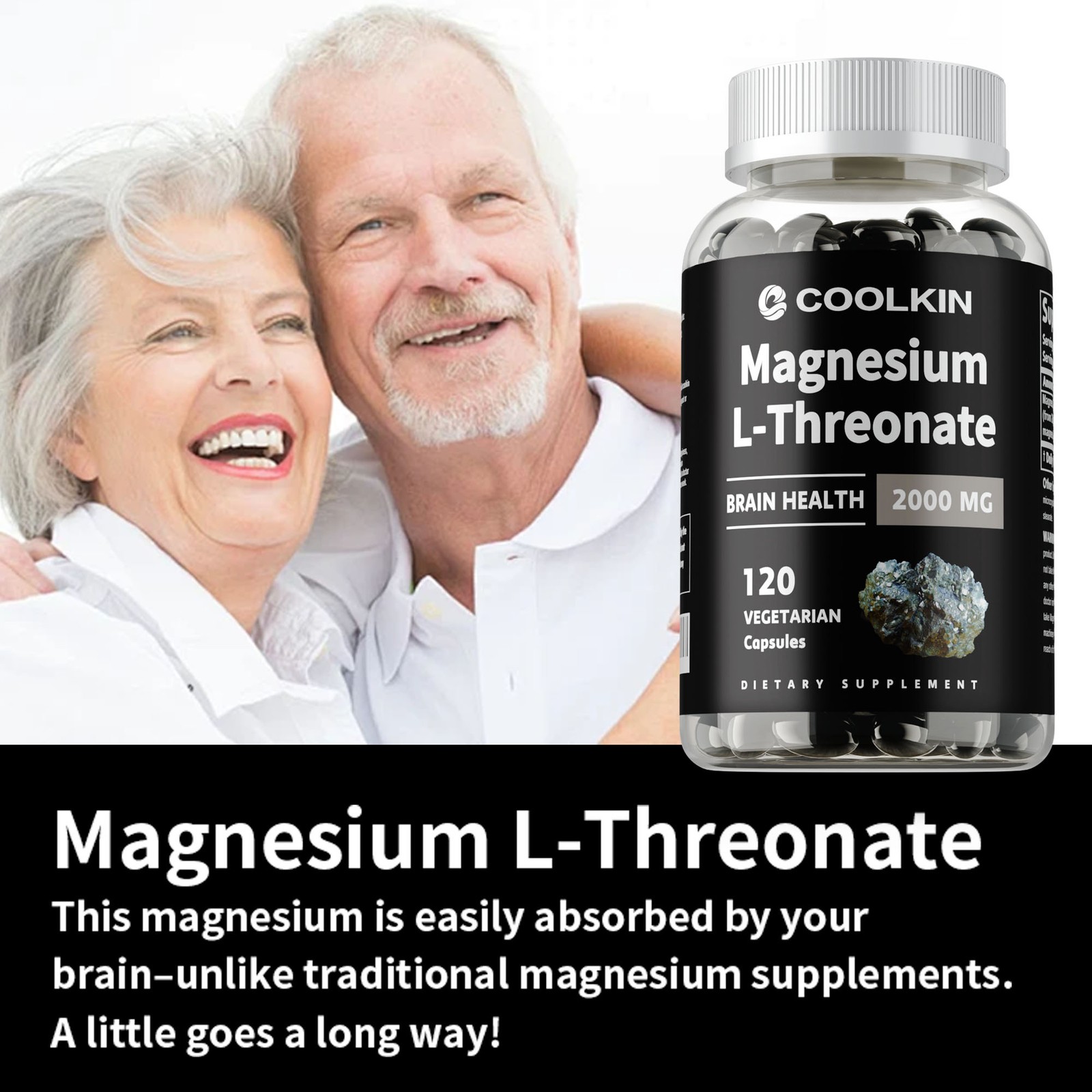 120pcs Magnesium L-Threonate 2000mg – Nootropic Brain Booster, Memory and Focus