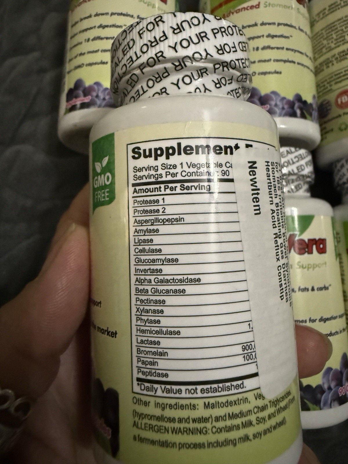 RezVera #1 Best All Natural Digestive Supplement 90 Caps