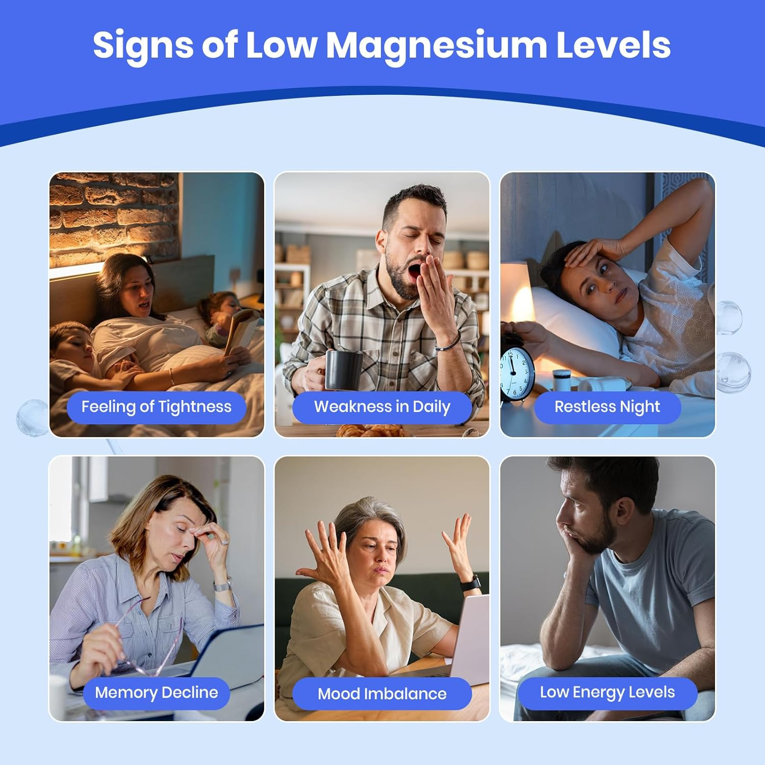 VEV Magnesium Citrate and Glycinate Gummies for Adults 14 in 1 Magnesium and d3,