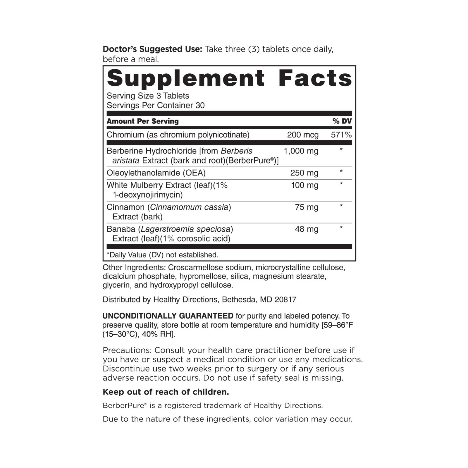 GlucoGold Advanced Berberine 1000mg with Cinnamon & Chromium – 180 Tablets Total