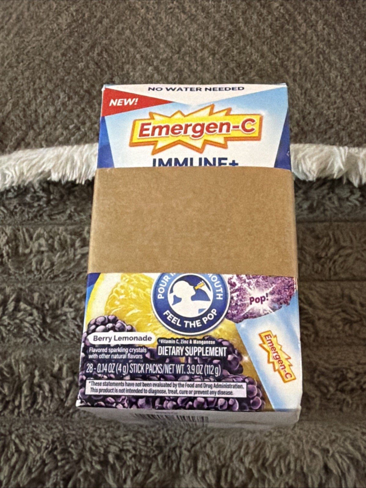 3 Boxes Emergen-C Immune Support Crystals Vit C & D 28 Pk Berry Lemonade 12/27