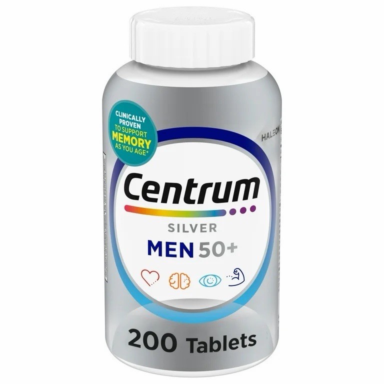 Centrum Silver Mens 50 Plus Multivitamin With Vitamin B & D3, 100 Count EXP 1/28