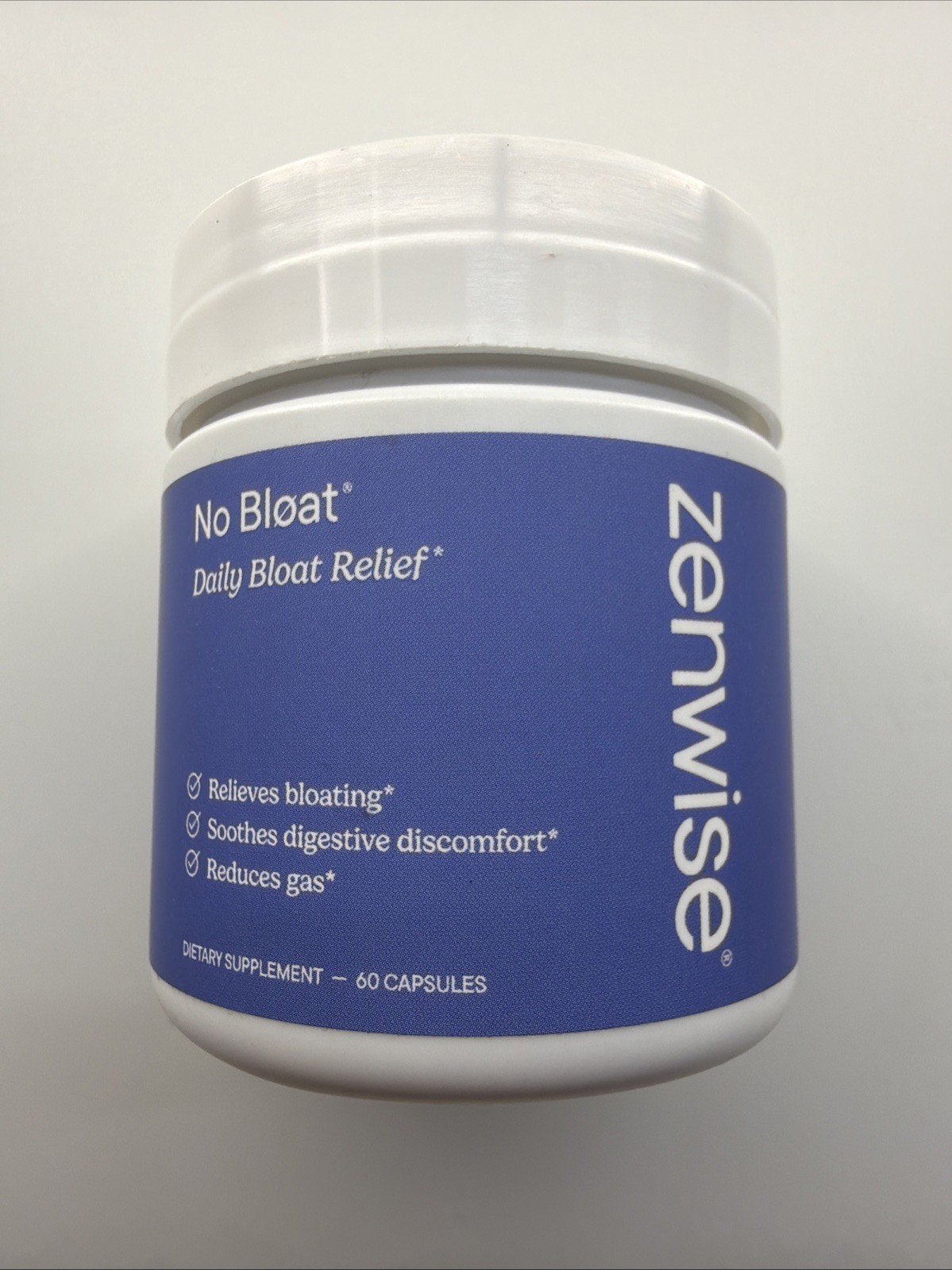 Zenwise No Bloat Daily Relief Digestive Enzymes Probiotic 60 Capsules New