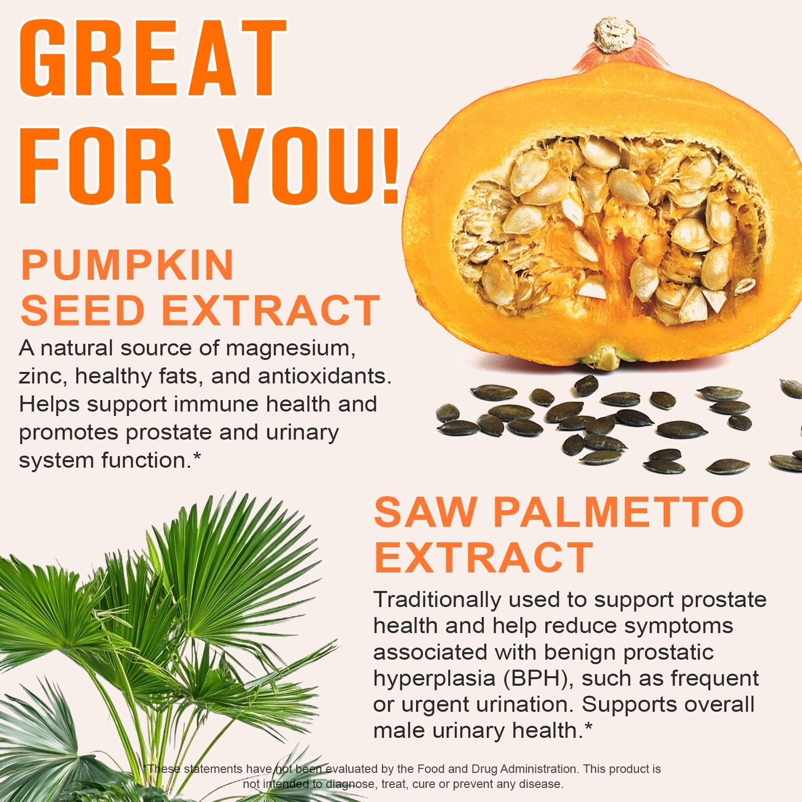 Pumpkin Seed Oil Capsules with Saw Palmetto – Cold Pressed, Prostate & Hair Supp