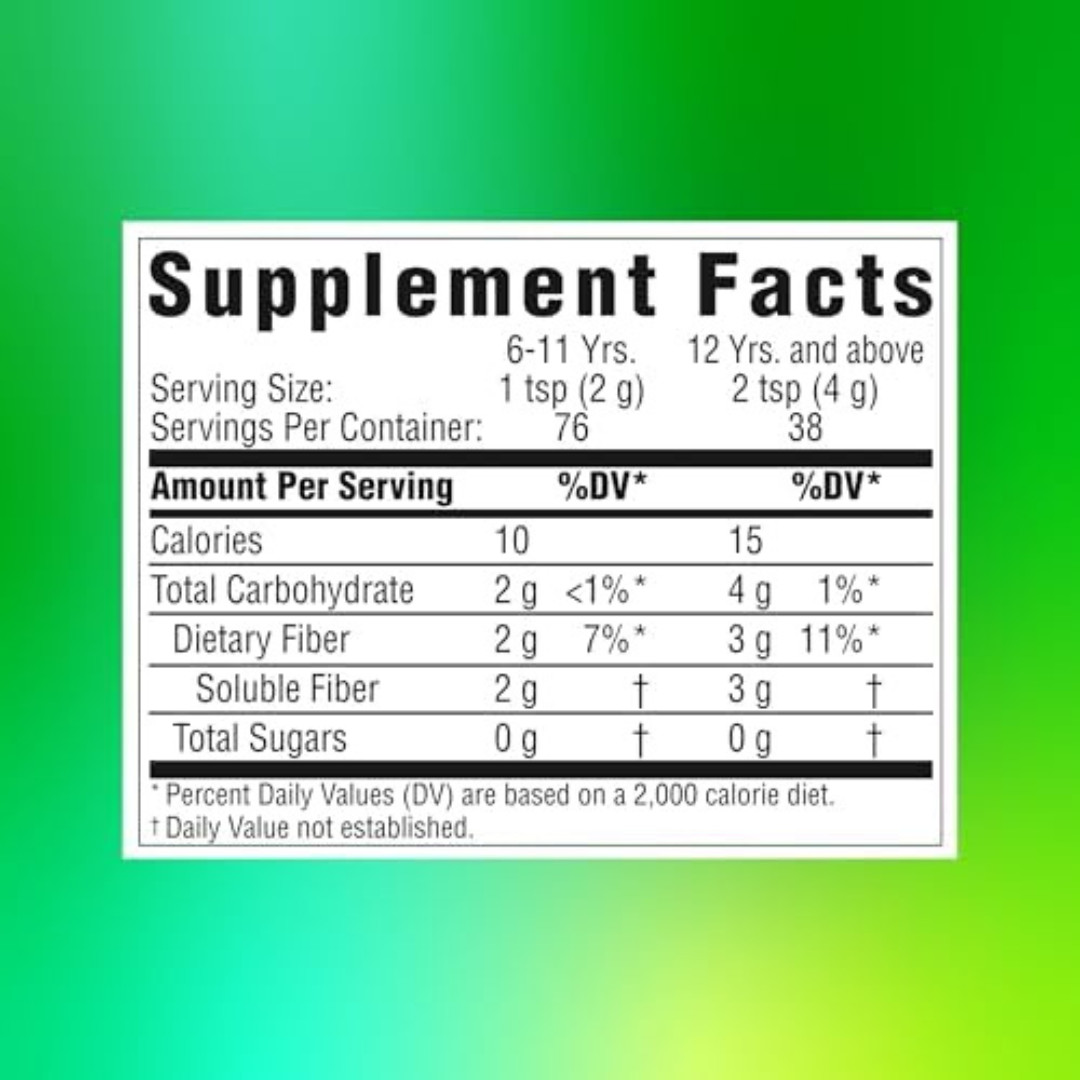Benefiber Fiber Prebiotic Supplement Powder250 Teaspoons (17.6 Ounces
