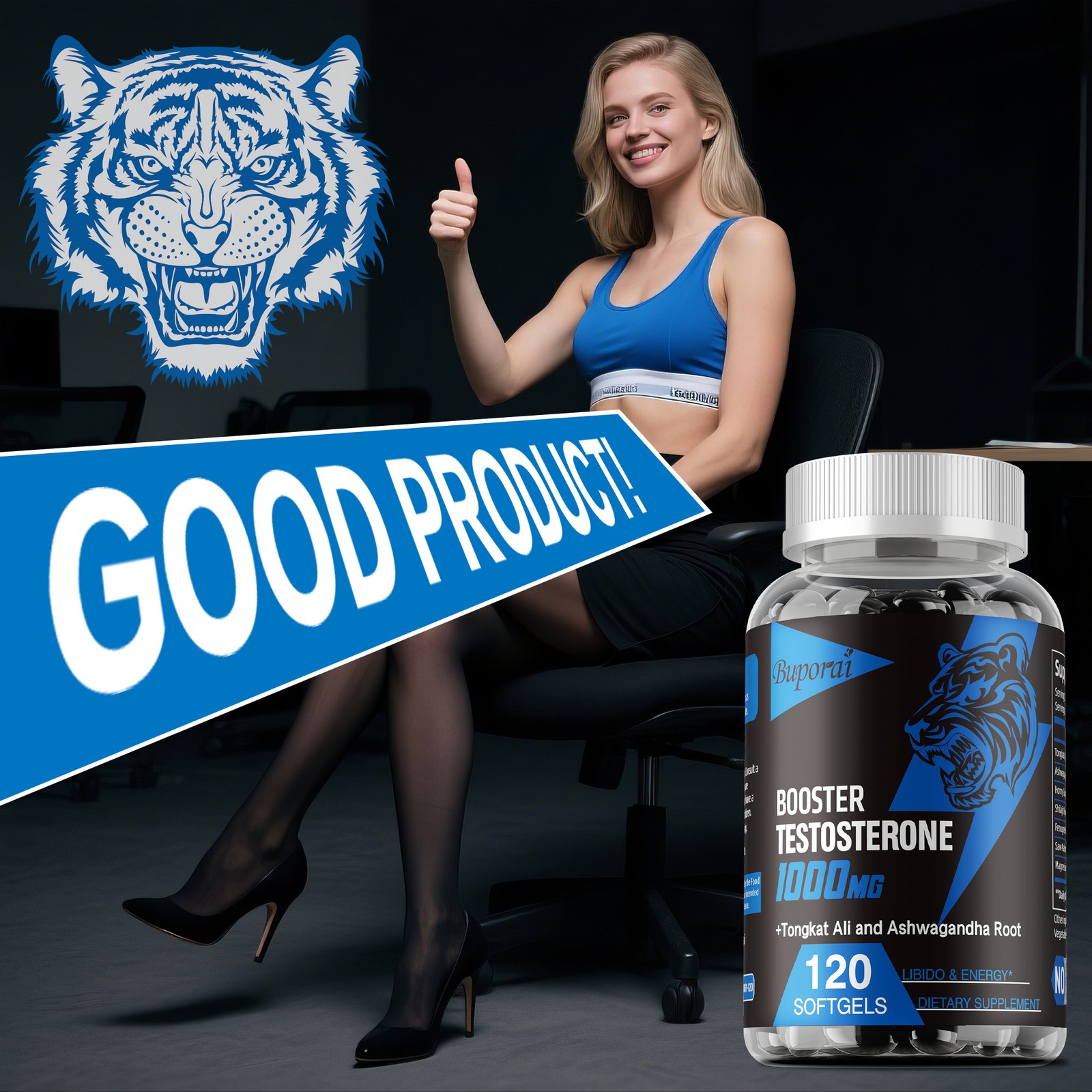 Booster Testosterone 120pcs – Workout, Build Muscle, Strength,Energy&Performance
