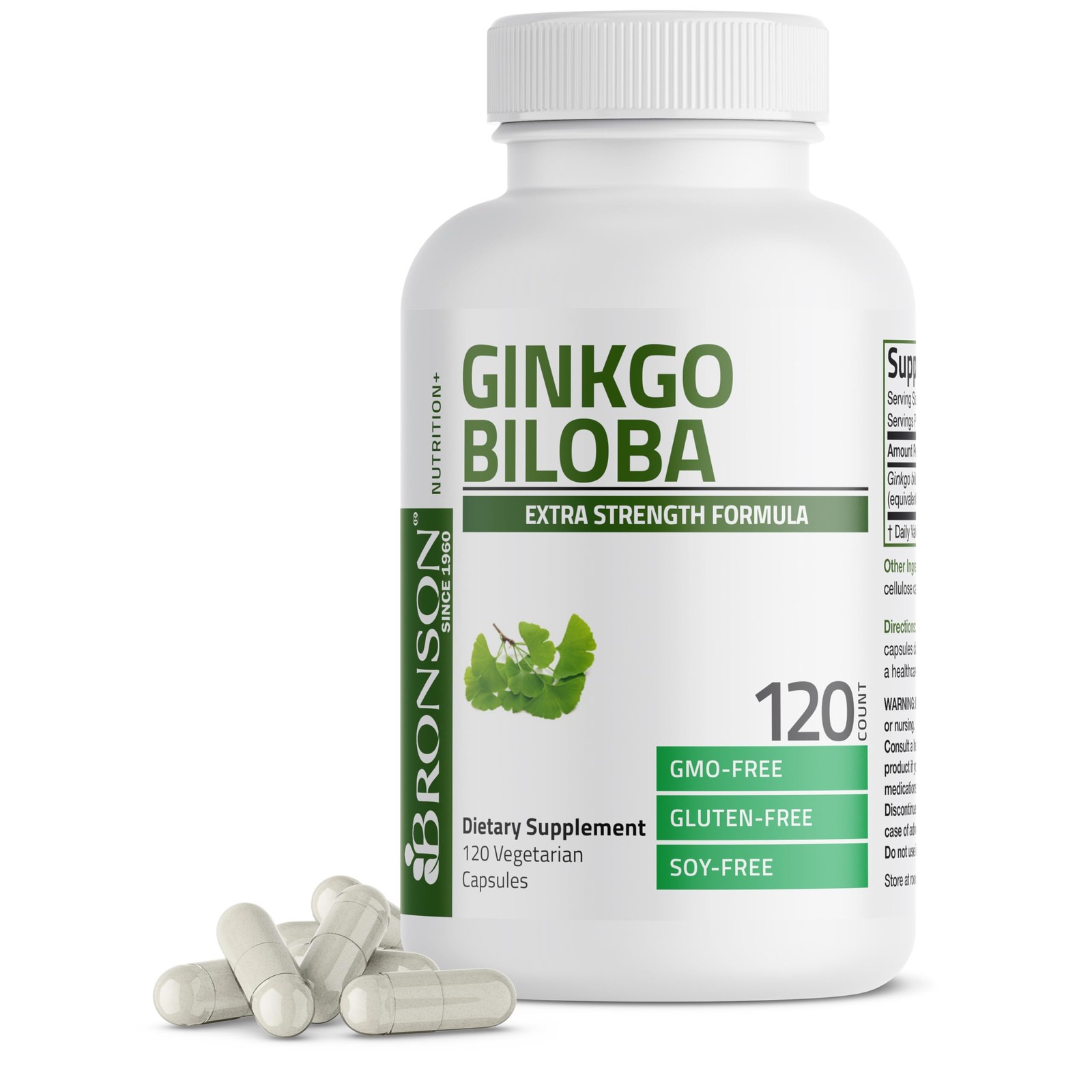Ginkgo Biloba Extra Strength Brain & Memory Support 120 Capsules