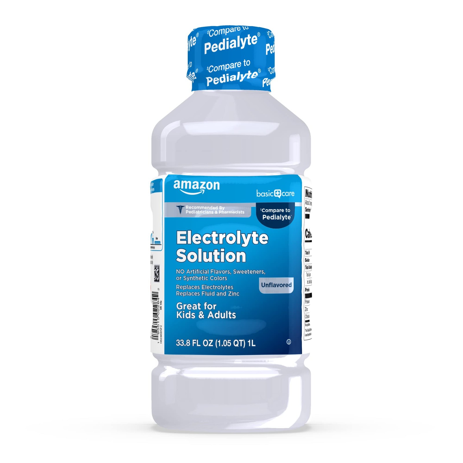 Amazon Basic Care Oral Electrolyte Solution with Zinc for Rehydration, Unflavore