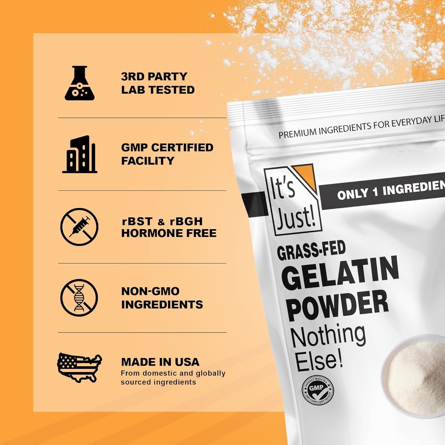 Heavy Metal Tested Gelatin Powder 2lb – Ideal for Healthy Recipes & Keto Diets