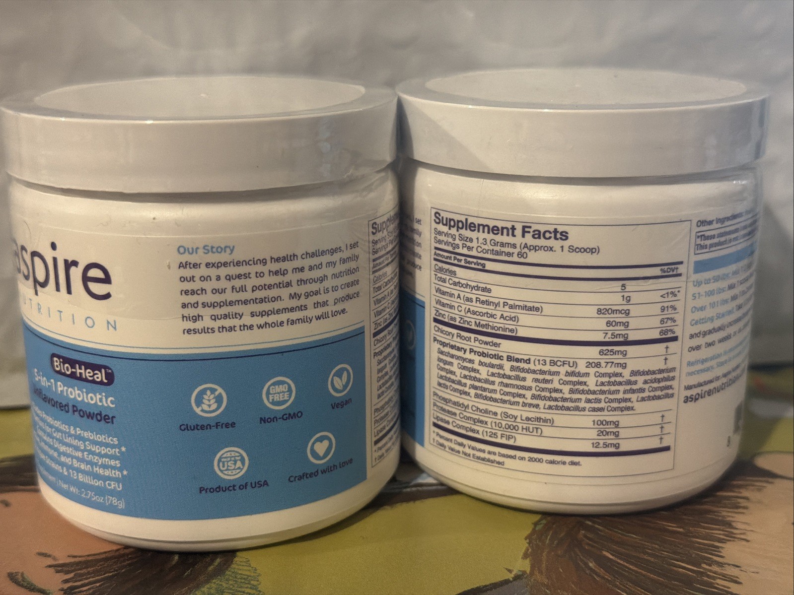 Aspire Nutrition Probiotic Powder 78g(2pack) New Exp:11/26