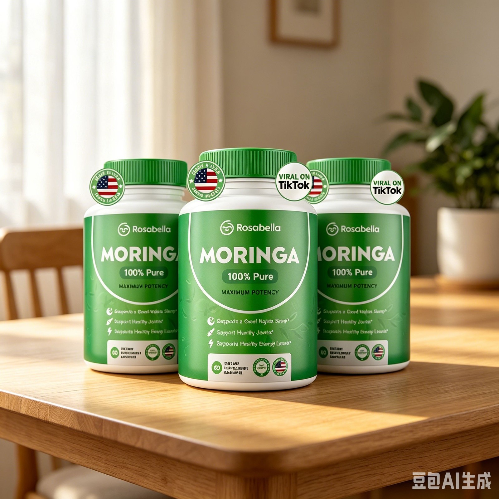 Moringa 3Pack Capsules Gut to Support Immune & wellness 180 Capsules