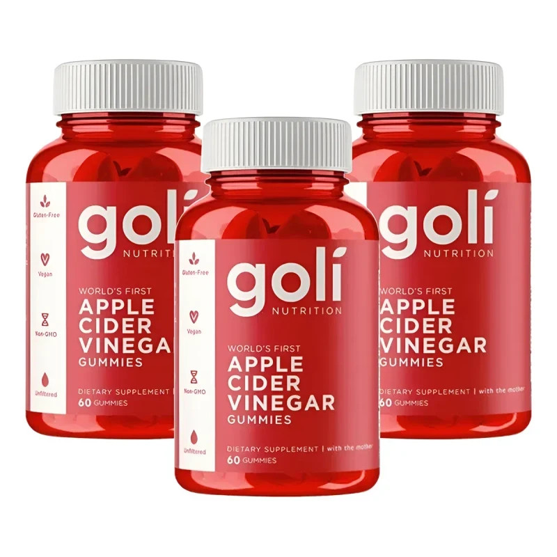 Goli Nutrition Apple Cider Vinegar Gummies – 60 Count X 3 NIB 627987249620
