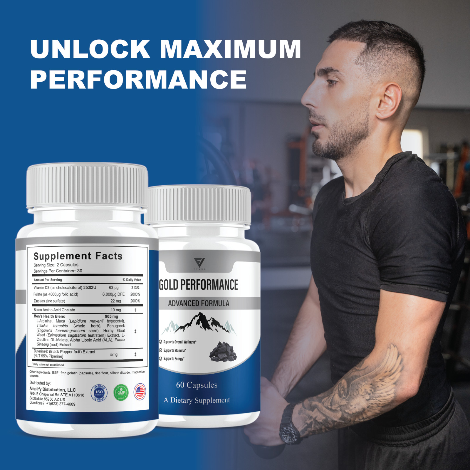 Gold Performance Capsules, GoldPerformance Daily Formula (60 Capsules)